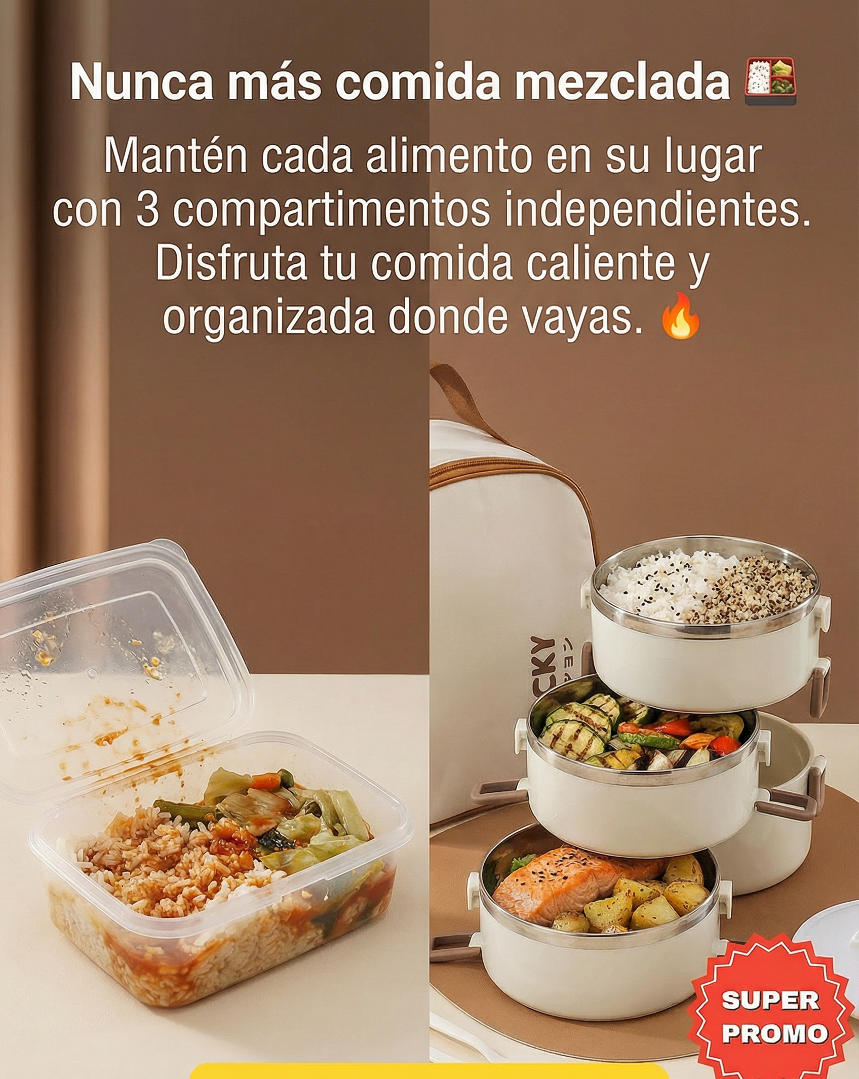 Lonchera Térmica X3 Maleta + Cubiertos